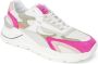 D.a.t.e. Witte leren sneaker met fuchsia details Multicolor Dames - Thumbnail 23