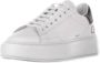 D.a.t.e. Witte leren sneakers met contrasterende kleur op de hiel White Dames - Thumbnail 9