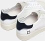 D.a.t.e. Witte Sneakers met Crèmewitte Rubberen Neus en Suède Tong White Heren - Thumbnail 37