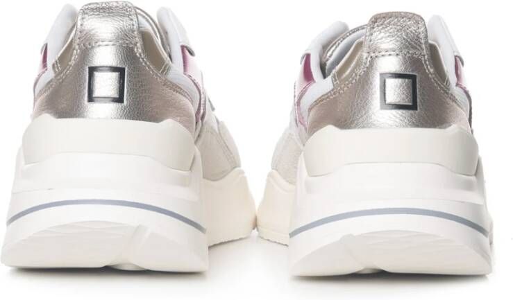 D.a.t.e. Dames technische sneakers met leren details Wit Dames