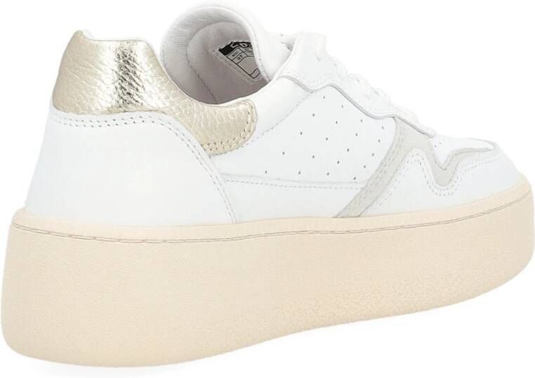 D.a.t.e. Step Calf Wit Leren Sneakers Wit Dames