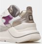 D.a.t.e. Witte Sneakers met Glanzend Fuchsia en Ivoor Leren Details White Dames - Thumbnail 13