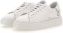 D.a.t.e. Witte Leren Sneakers met Zilveren Hiel Inzetstuk White Dames - Thumbnail 3