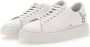 D.a.t.e. Witte Leren Sneakers met Zilveren Hiel Inzetstuk White Dames - Thumbnail 5