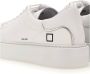 D.a.t.e. Witte Leren Sneakers met Zilveren Hiel Inzetstuk White Dames - Thumbnail 4