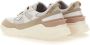 D.a.t.e. Witte Sneakers van Technische Stof met Wit Leer en Beige Nubuck Inzetstukken White Dames - Thumbnail 8