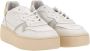 D.a.t.e. Witte Leren Sneakers met Ventilatiegaten en Luxe Gouden Hiel White Dames - Thumbnail 9