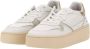 D.a.t.e. Witte Leren Sneakers met Ventilatiegaten en Luxe Gouden Hiel White Dames - Thumbnail 10