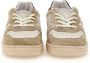 D.a.t.e. Ivory Lage Sneakers met Suède Details en Ponyhaar Patch Beige Dames - Thumbnail 6