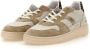 D.a.t.e. Ivory Lage Sneakers met Suède Details en Ponyhaar Patch Beige Dames - Thumbnail 7