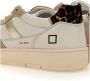 D.a.t.e. Ivory Lage Sneakers met Suède Details en Ponyhaar Patch Beige Dames - Thumbnail 12