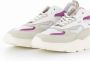 D.a.t.e. Witte Sneakers met Glanzend Fuchsia en Ivoor Leren Details White Dames - Thumbnail 8