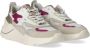 D.a.t.e. Witte Sneakers met Glanzend Fuchsia en Ivoor Leren Details White Dames - Thumbnail 5