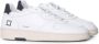 D.a.t.e. Witte sneakers met geperforeerde neus en geëmbosseerd logo White Heren - Thumbnail 8