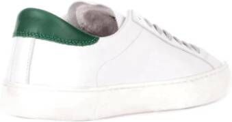 D.a.t.e. Witte Leren Logo Zij Sneakers Wit Heren
