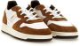 D.a.t.e. Witte Leren Sneakers met Bruine Suede Inzetstukken White Heren - Thumbnail 5