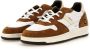 D.a.t.e. Witte Leren Sneakers met Bruine Suede Inzetstukken White Heren - Thumbnail 7
