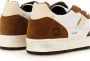 D.a.t.e. Witte Leren Sneakers met Bruine Suede Inzetstukken White Heren - Thumbnail 11