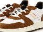 D.a.t.e. Witte Leren Sneakers met Bruine Suede Inzetstukken White Heren - Thumbnail 12