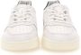 D.a.t.e. Witte Leren Sneakers met Gedurfde Zwarte Inzet White Heren - Thumbnail 4