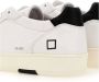 D.a.t.e. Witte Leren Sneakers met Gedurfde Zwarte Inzet White Heren - Thumbnail 9