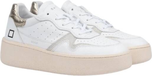 D.a.t.e. Step Calf Wit en Goud Sneakers Wit Dames