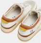 D.a.t.e. Witte Leren Platte Schoenen Geperforeerde Neus White Heren - Thumbnail 7