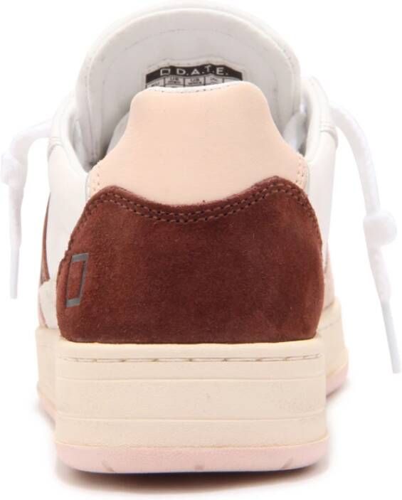 D.a.t.e. Vintage Court 2.0 Wit-Roze Schoenen