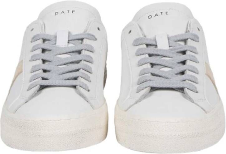 D.a.t.e. Vintage Hill Low Wit Paarse Sneakers White Dames