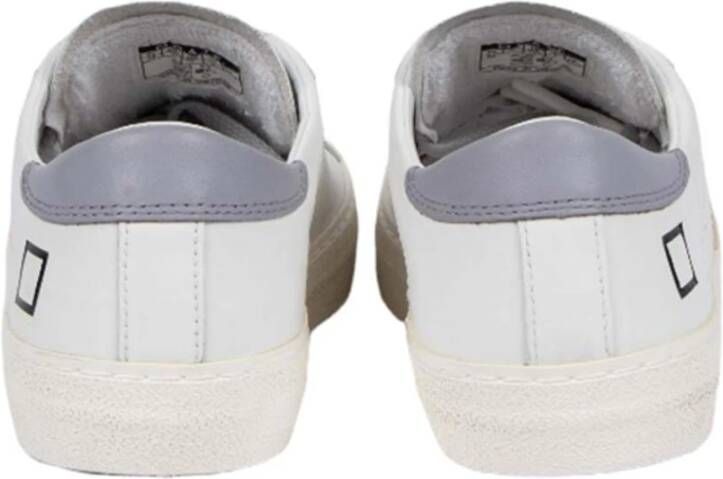 D.a.t.e. Vintage Hill Low Wit Paarse Sneakers White Dames