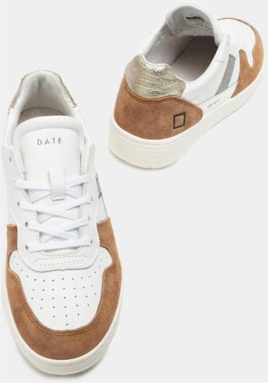 D.a.t.e. Vintage Leren Sneakers Wit Dames