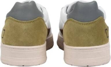 D.a.t.e. Vintage Wit en Blauw Court Sneakers Wit Heren