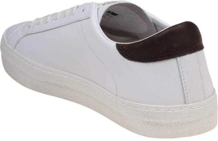 D.a.t.e. Vintage Wit Bruin Leren Sneakers White Heren