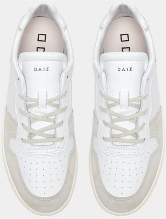 D.a.t.e. Vintage Witte Court Sneakers White Heren