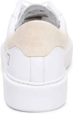 D.a.t.e. Wit-Beige Streep Schoenen