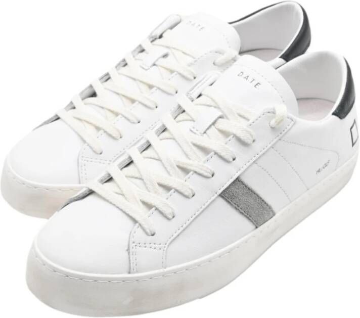 D.a.t.e. Wit-Blauwe Lage Sneakers voor Mannen