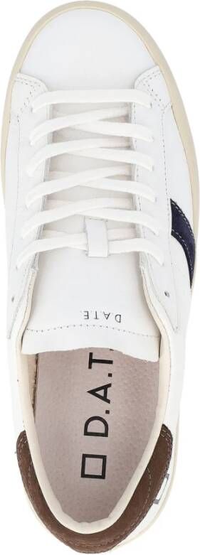 D.a.t.e. Wit-Bruine Lage Kalf Sneakers