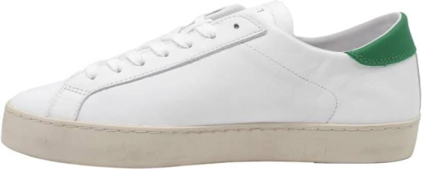 D.a.t.e. Wit Groen Hill Calf Sneakers White Heren