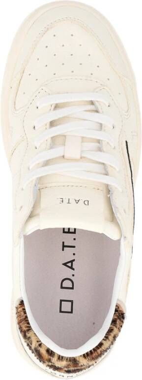 D.a.t.e. Wit-Luipaard Pop Zuivere Toernooi Sneakers