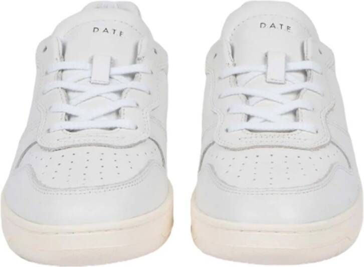 D.a.t.e. Witte Court Sneakers Geperforeerd Logo White Dames