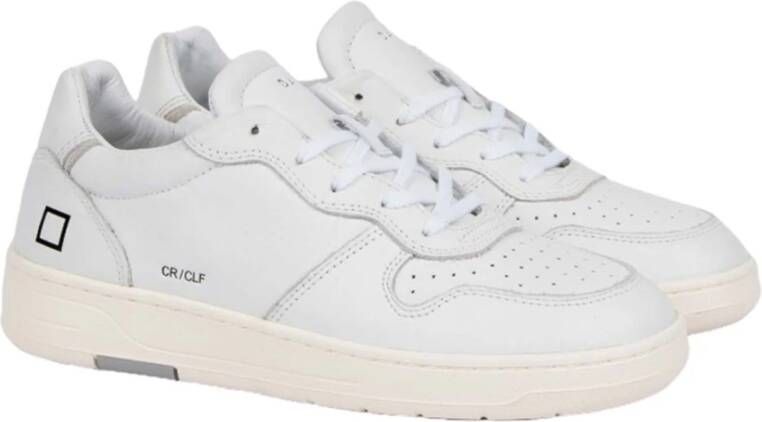 D.a.t.e. Witte Court Sneakers Geperforeerd Logo White Dames