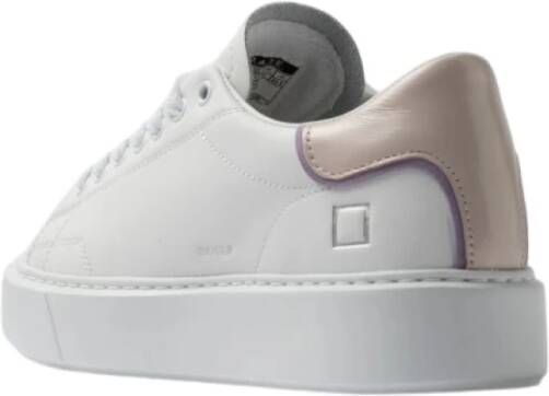 D.a.t.e. Witte Donna Sneakers met Verhoogde Binnenzool