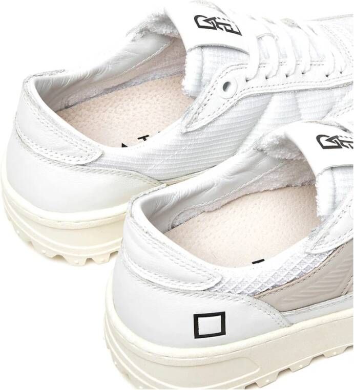 D.a.t.e. Witte en Beige Leren Sneakers White Dames
