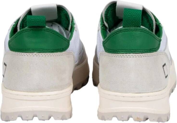 D.a.t.e. Witte en groene hardloopschoenen