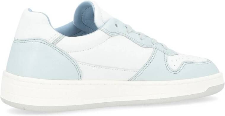 D.a.t.e. Witte en Hemelsblauwe Leren Sneaker Multicolor Dames
