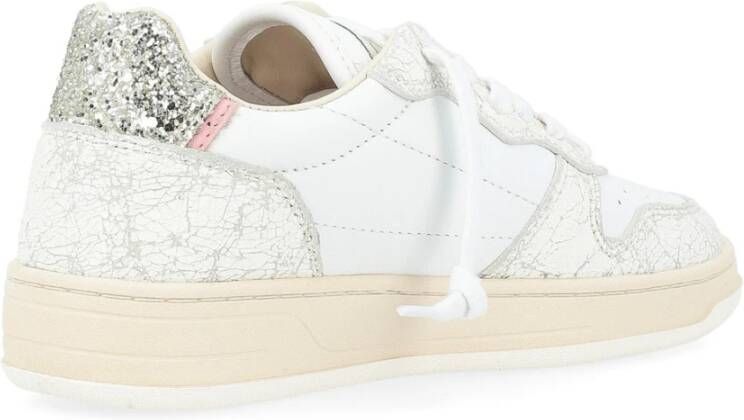 D.a.t.e. Witte Glitter Court Sneakers