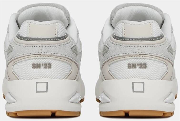 D.a.t.e. Witte hardloopschoenen met suède en TPU-inzetstukken Wit Dames