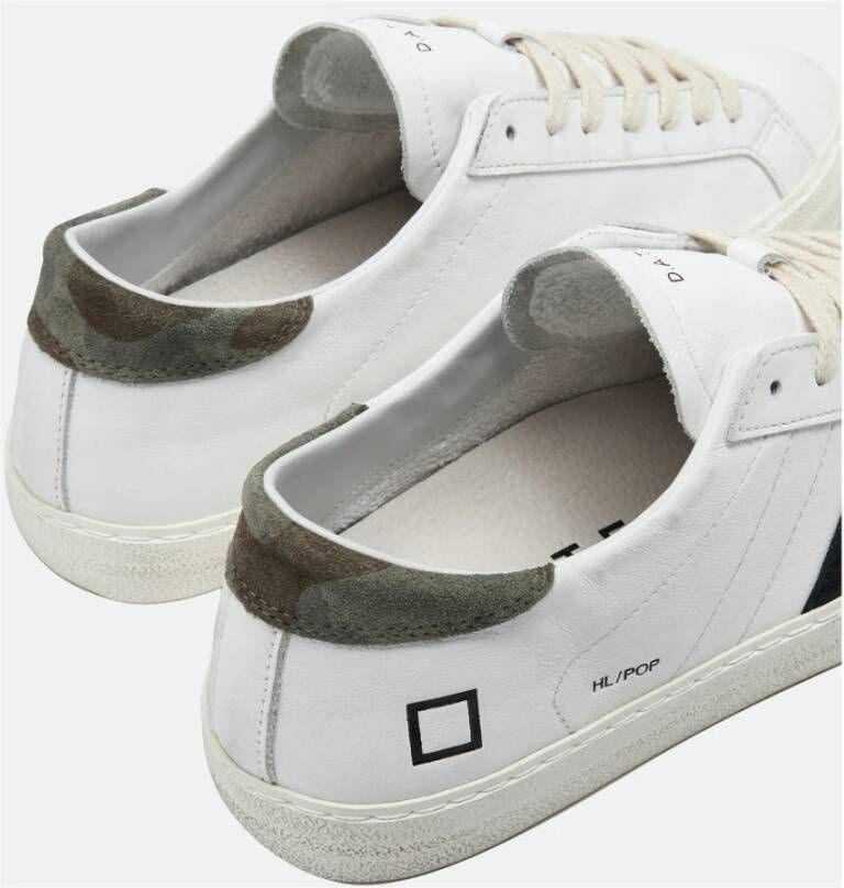 D.a.t.e. Witte Lage Sneakers van Leer met Geëmbosteerd Logo Wit Heren