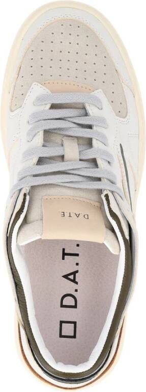 D.a.t.e. Witte leger gekleurde sneakers