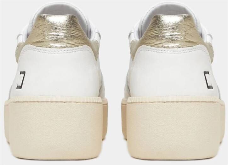 D.a.t.e. Witte Leren Date Step Calf Sneakers Wit Dames